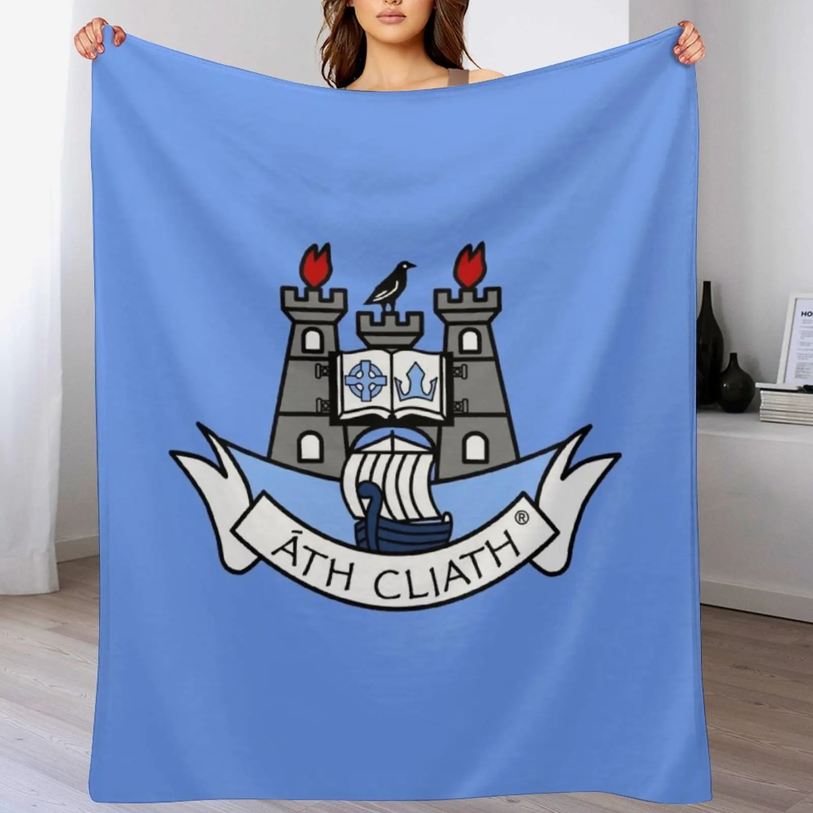 

Dublin Gaa Throw Blanket Flannel Fabric for babies Nap Sleeping Bag Blankets