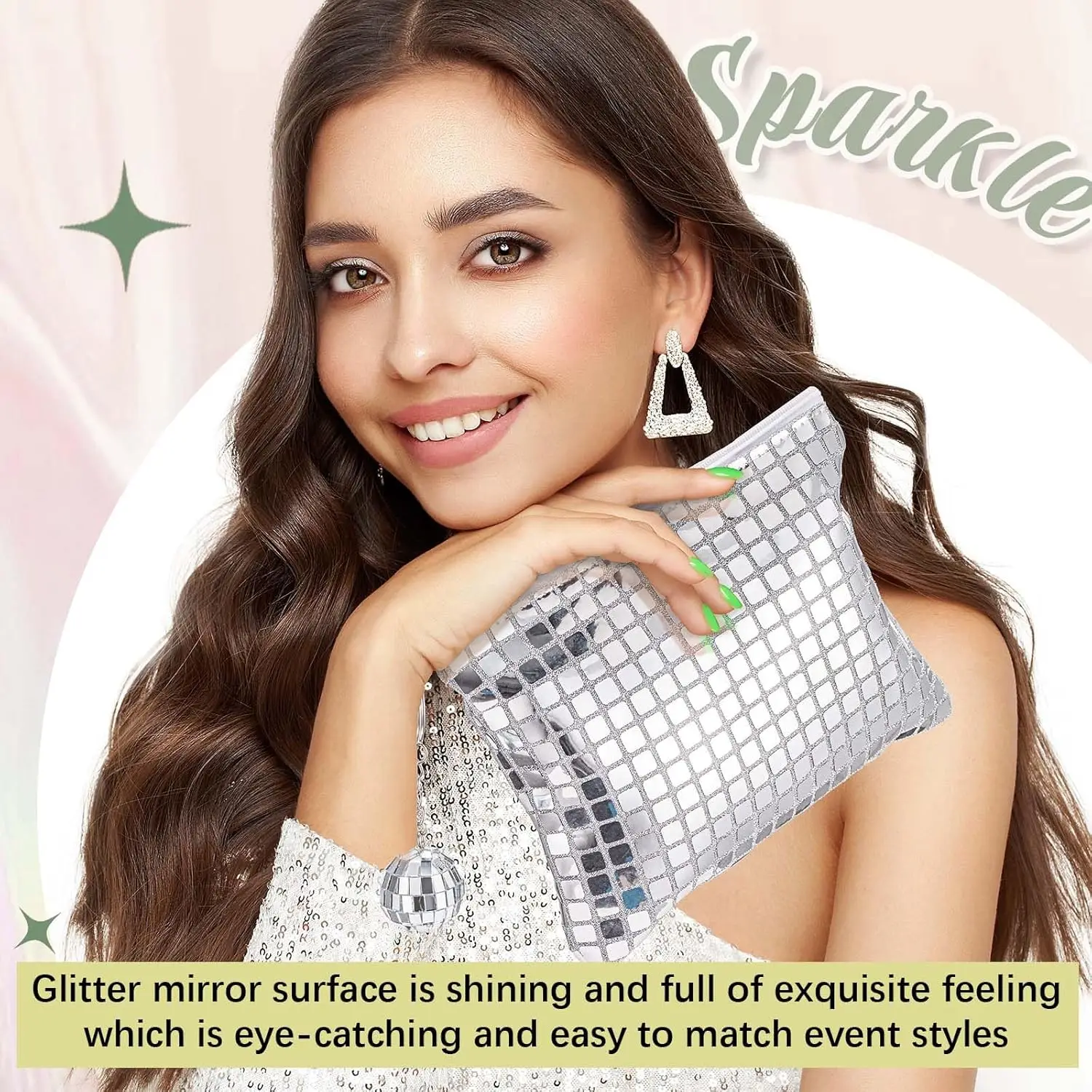 Косметички для дискотеки, костюм для девичника, Нового года, 70-е, 80-е, 90-е Сувениры для диско-вечеринки