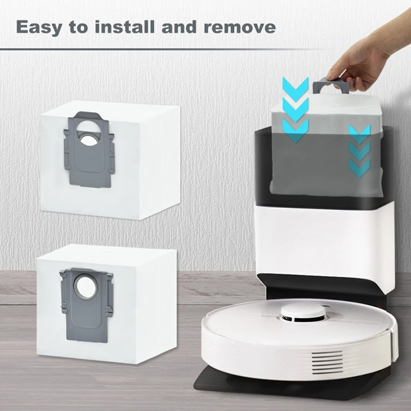 Confezione da 6 sacchetti per la polvere per Roborock S8 Pro Ultra, S8+,S7 Maxv Ultra/Max Ultra Robot aspirapolvere 2.5L Sacchetti per aspirapolvere Parti di ricambio