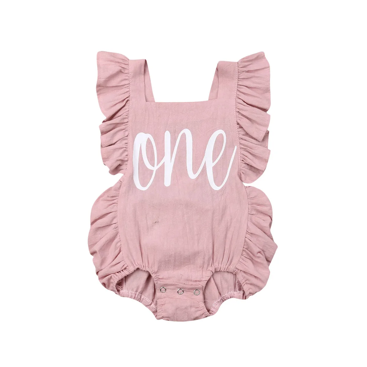 Baby Girls 1st Birthday Outfit One Year Old Birthday Clothes First Birthday Bodysuit Summer Sleeveless Jumpsuit