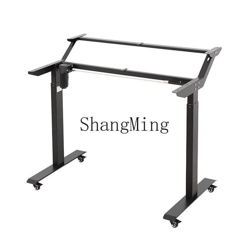 SM Home New Double Height Adjustable Desk Laptop Dual Desktop Standing Lifting Table