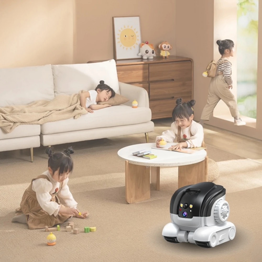 

Dual lens, dual screen household 360 degree high-definition robot monitoring vehicle intelligent camera