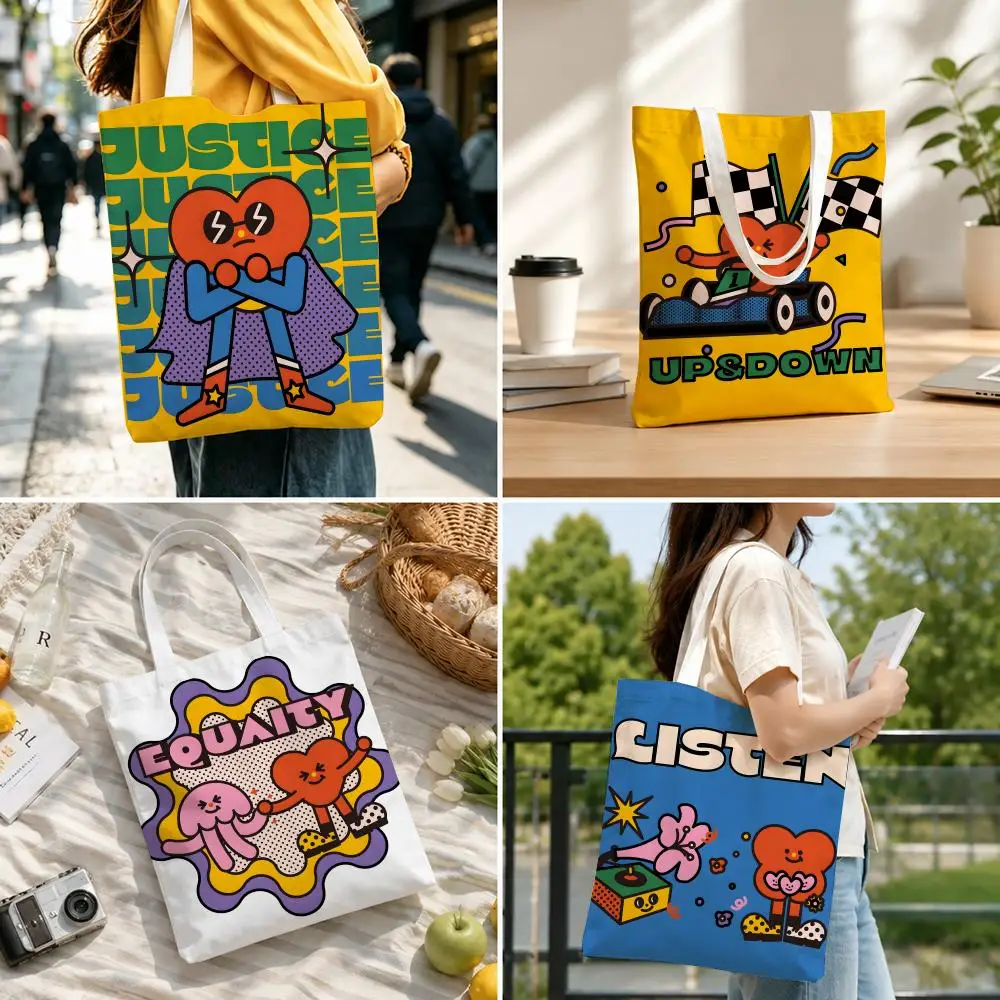 

Art B-BALI M-MENG Storage Bags Girl Gift Canvas Bag Tote Bag Shoulder Bag University Home Student Bag