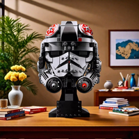 Desktop decoration At-At driver helmet space war home decoration assembly figurine model adult children birthday gift