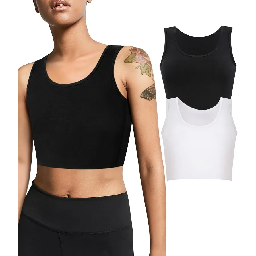 레인이다이나 트랜스젠더 FTM LGBT 톰보이 탑 여성용 통기성 바인더 브라 탱크탑 탄성 체스트 바인더