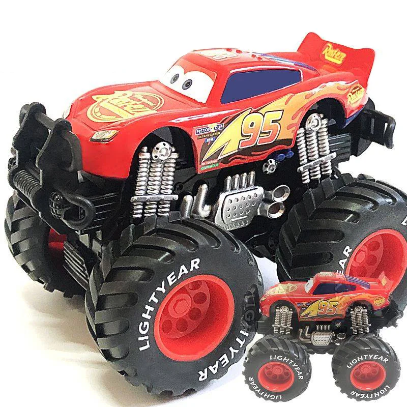 Original Disney Pixar Cars Big Wheel Foot Diecast Car Toys Lightning McQueen Mater Jackson Storm Off-Road Truck Model Toys Gift