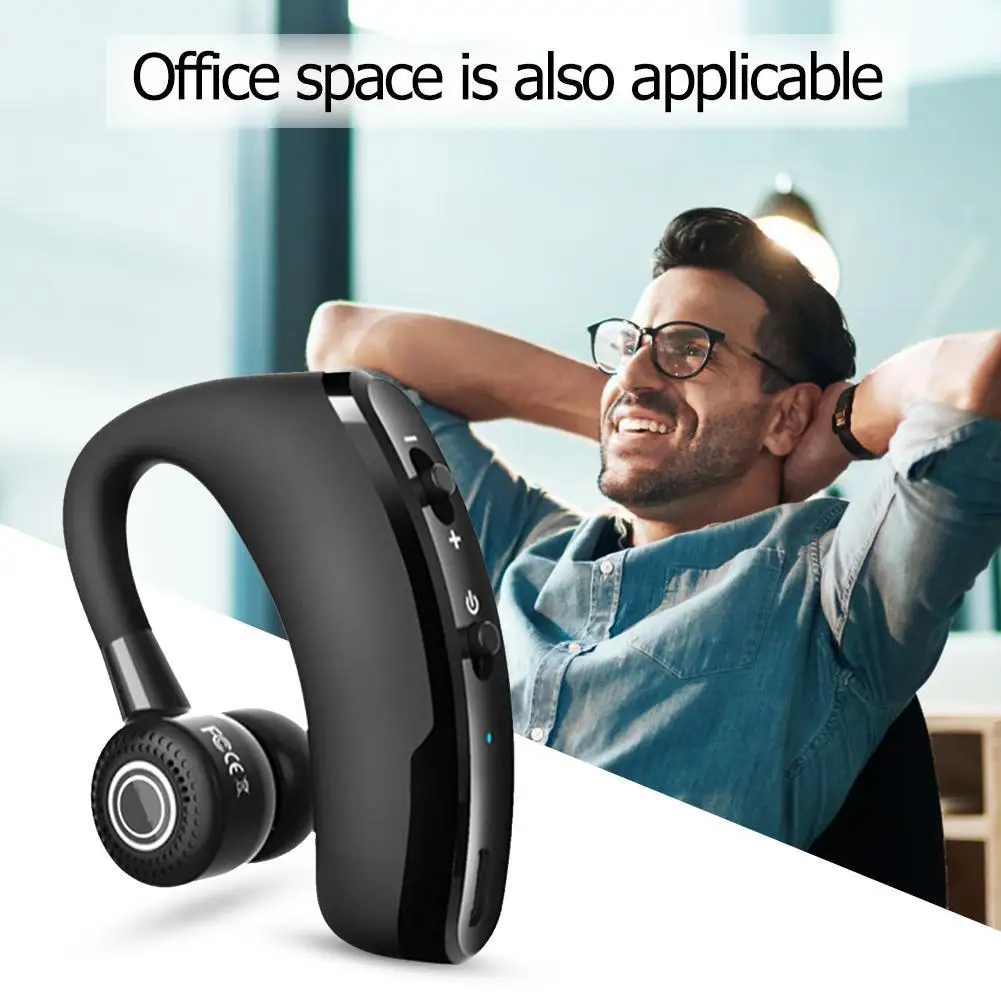 V9 Low-power Stereo Business Bluetooth Smart Super Bass Handsfree Mic Earphones - view 3