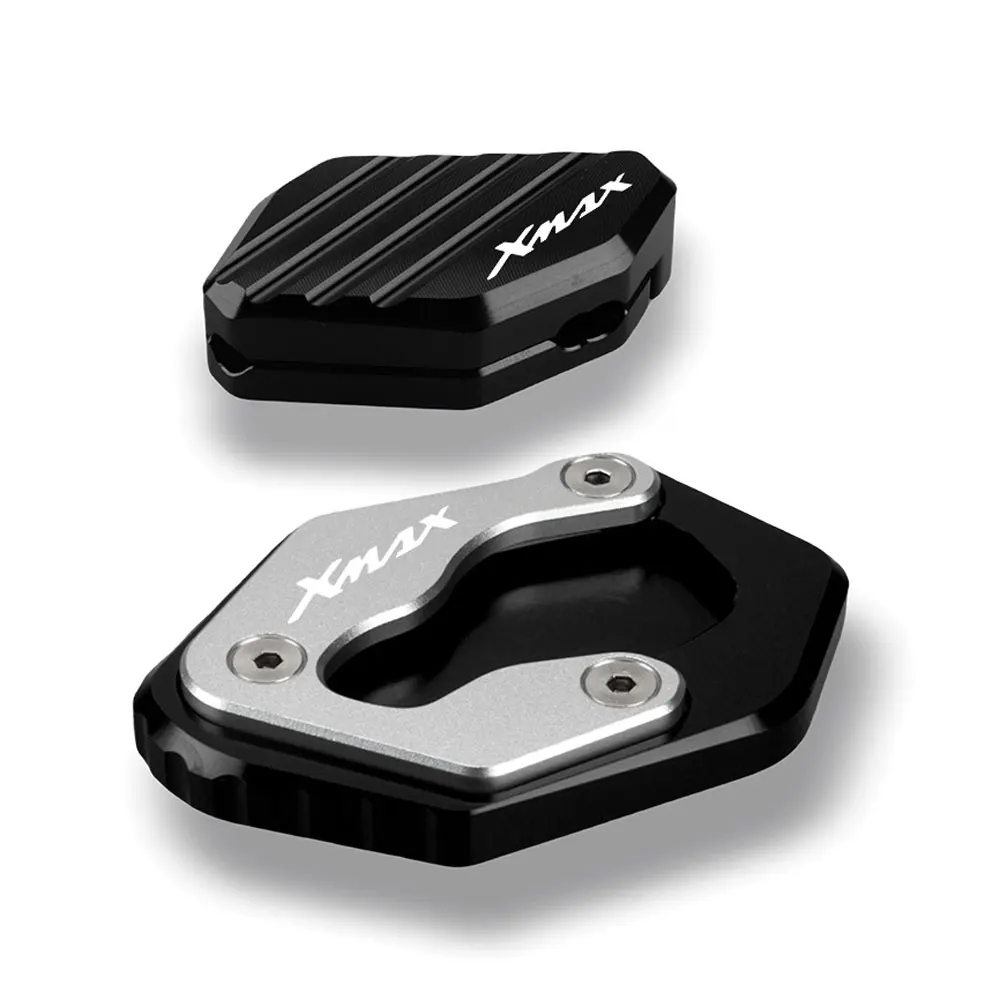 Motocicleta Kickstand Side Stand Extensão, Ampliar Pad, Side Bracket Acessórios, YAMAHA XMAX, X-MAX, 250, 300, XMAX300