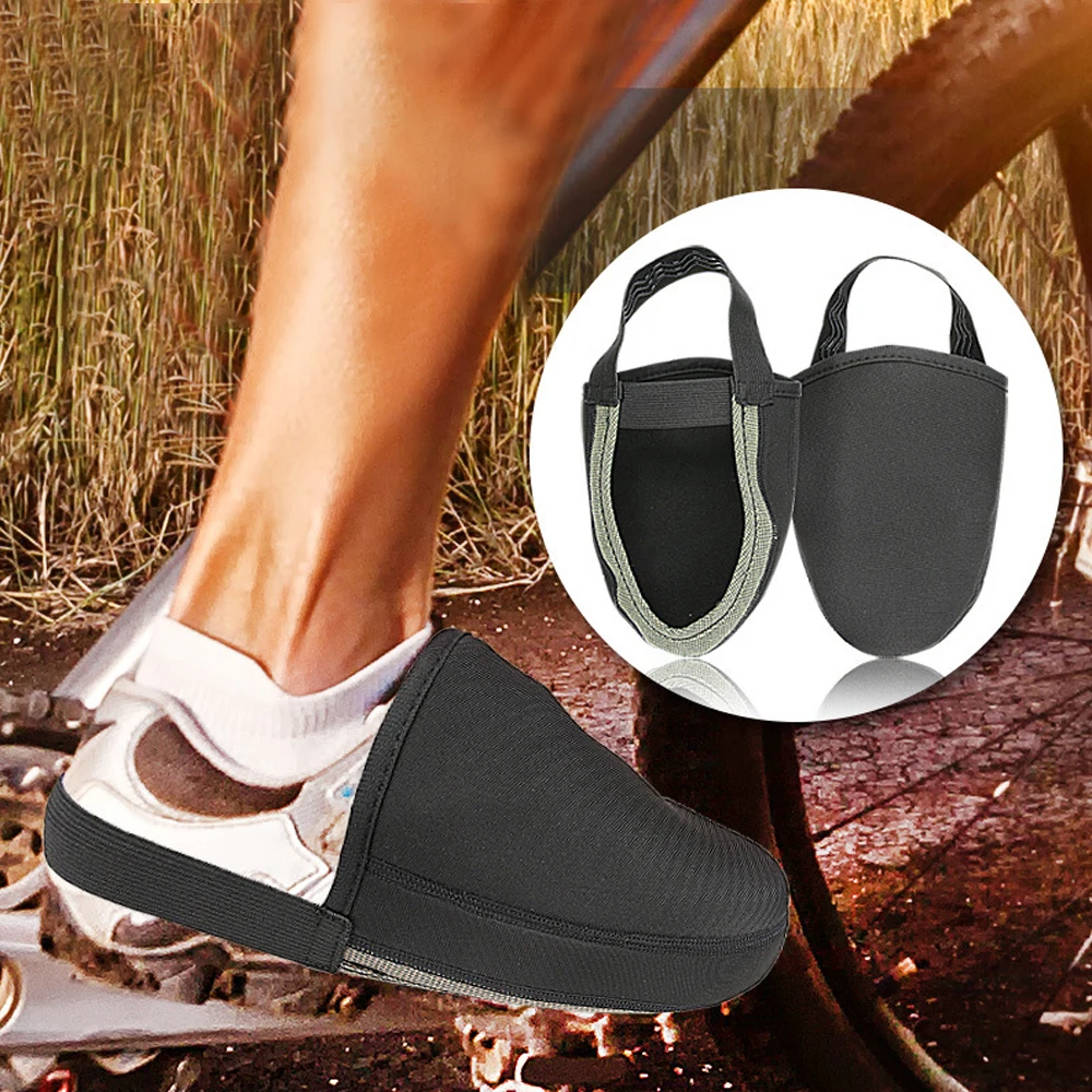 1 Pair Ankle Brace Cycling Shoe Toe Covers Cold Weather Bike Overshoes Thermal Bicycle Shoe Toe Protector Cover for Men Women