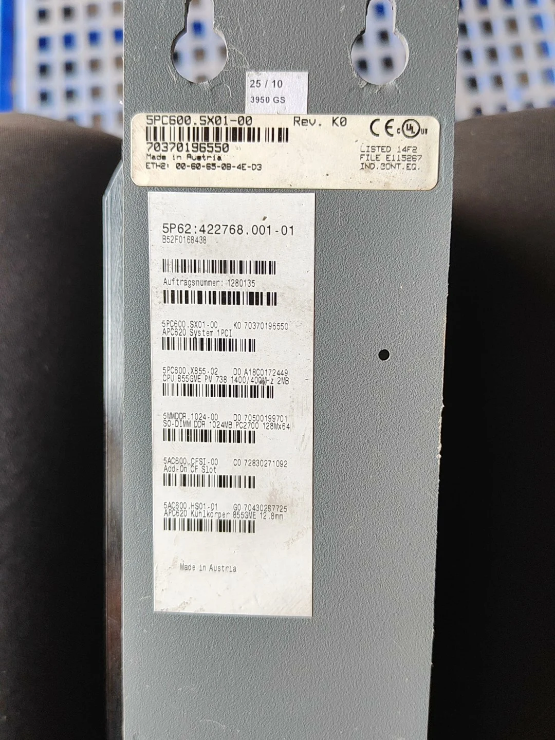 5PC600.SX01-00 CNC Industrial Computer for B&R