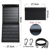 15W 5V Portable Battery Phone Charger Type C USB-A DC Output Foldable Cell Phone Charge Panels Waterproof Solar Panel