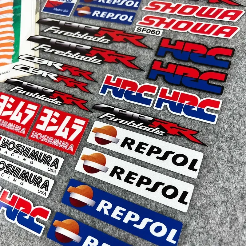 Reflective Motorcycle Rider Accessories Tank Decals Helmet Stickers for HRC REPSOL CBR1000RR CBR650F CBR600RR CBR500/300/200R