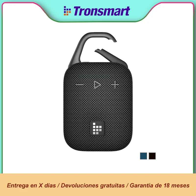 Tronsmart Altoparlante portatile Mirtune H1, altoparlante Bluetooth con impermeabilità IPX7, gancio, 20 ore di riproduzione, TWS, per campeggio, escur