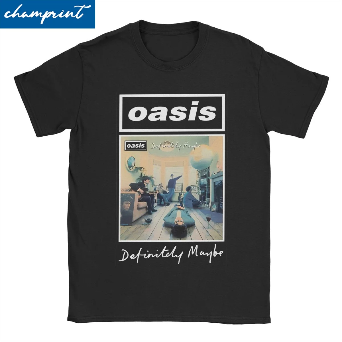 Rock O-Oasis Band T Shirt Men Women's Pure Cotton Funny T-Shirt Crewneck Tee Shirt Short Sleeve Clothing Gift Idea