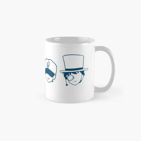 Ikony detektywu Conana Klasyczny kubek do picia Zdjęcie Uchwyt na kubek Okrągłe prezenty Obraz herbaciany Projekt Zdjęcie z kawą Nadrukowane proste