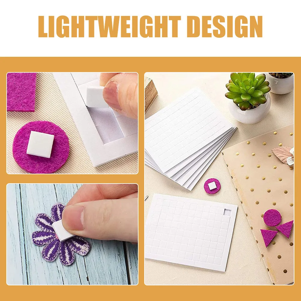 8 sheets Double Sided Adhesive Tape Halloween Christmas New Year Double Sided Foam Tape Craft Foam Squares Crafts