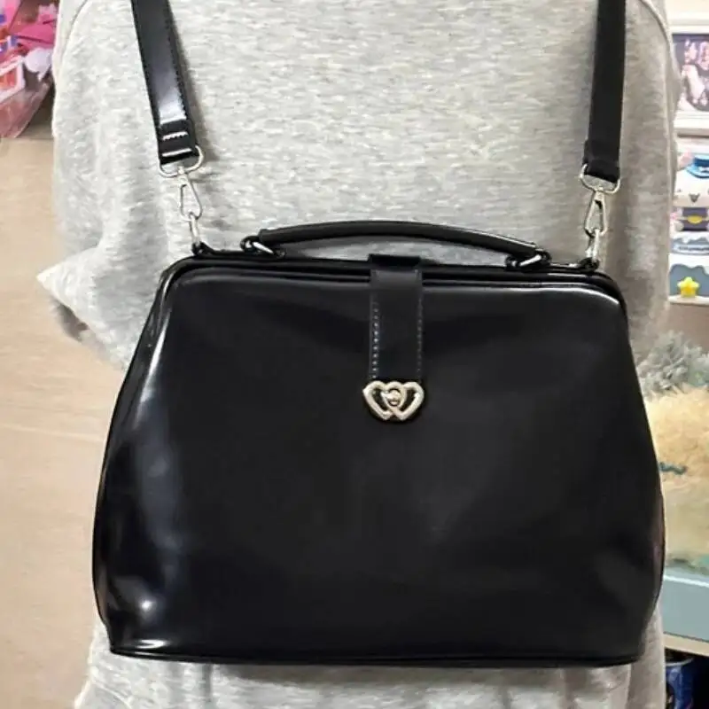 Pu レザー Y2k シンプルなバックパック女性ストリートヴィンテージプレッピー美的ハンドバッグトレンディな学生すべて一致スクールバッグ