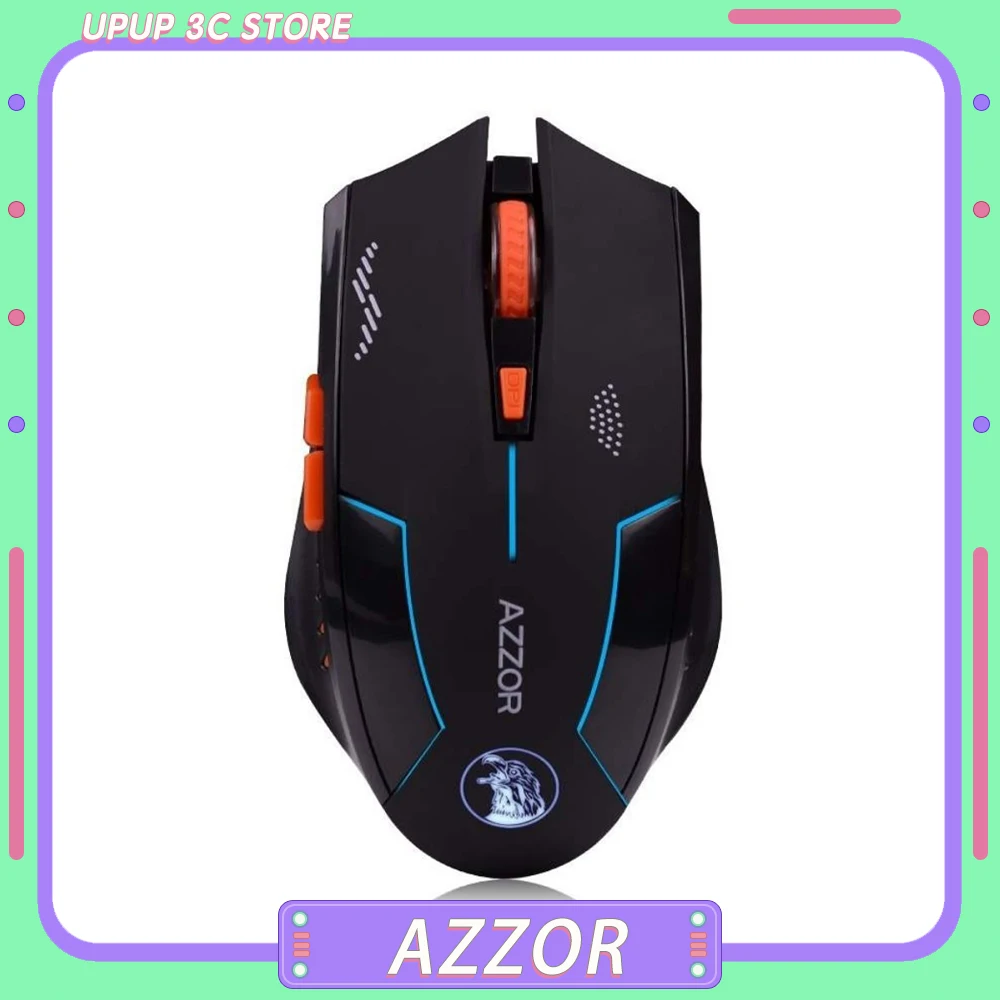 AZZOR Wireless Mouse 2400 DPI 2.4G FPS Gaming Mouse Bluetooth Silent Optical Lightweight Ergonomics Mice PC Gamer Accessories