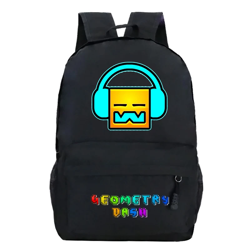 Sac à Dos de Grande Capacité avec Impression Géométrique pour Garçon et Fille, Cartable d'École avec Dessin Animé Amusant pour Ordinateur Portable Adolescent, pour Homme