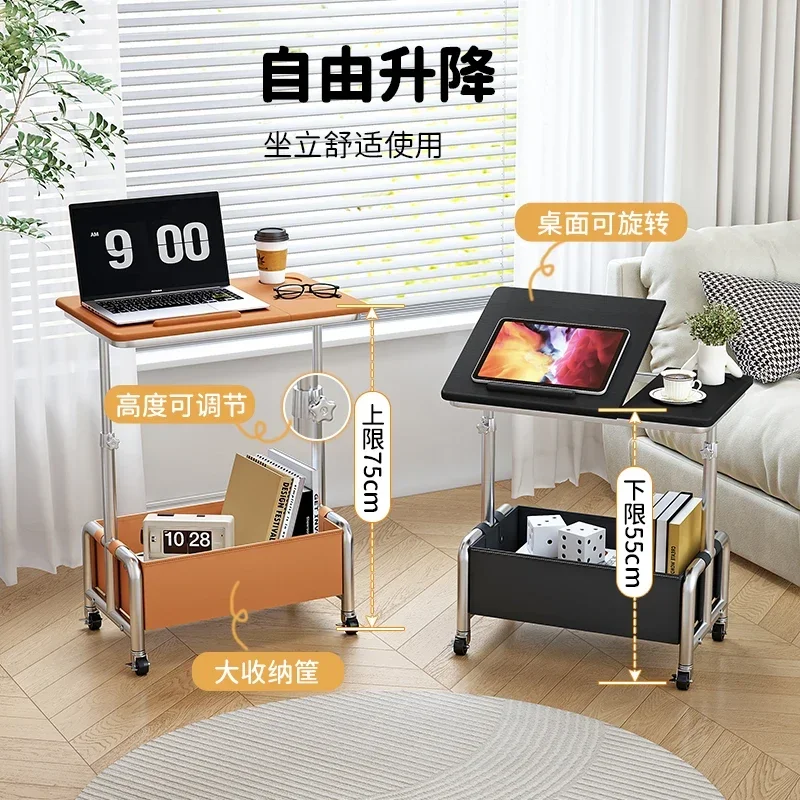 Bedroom Folding Lifting Bedside Removable Sofa Side Trolley Computer Desk Coffee