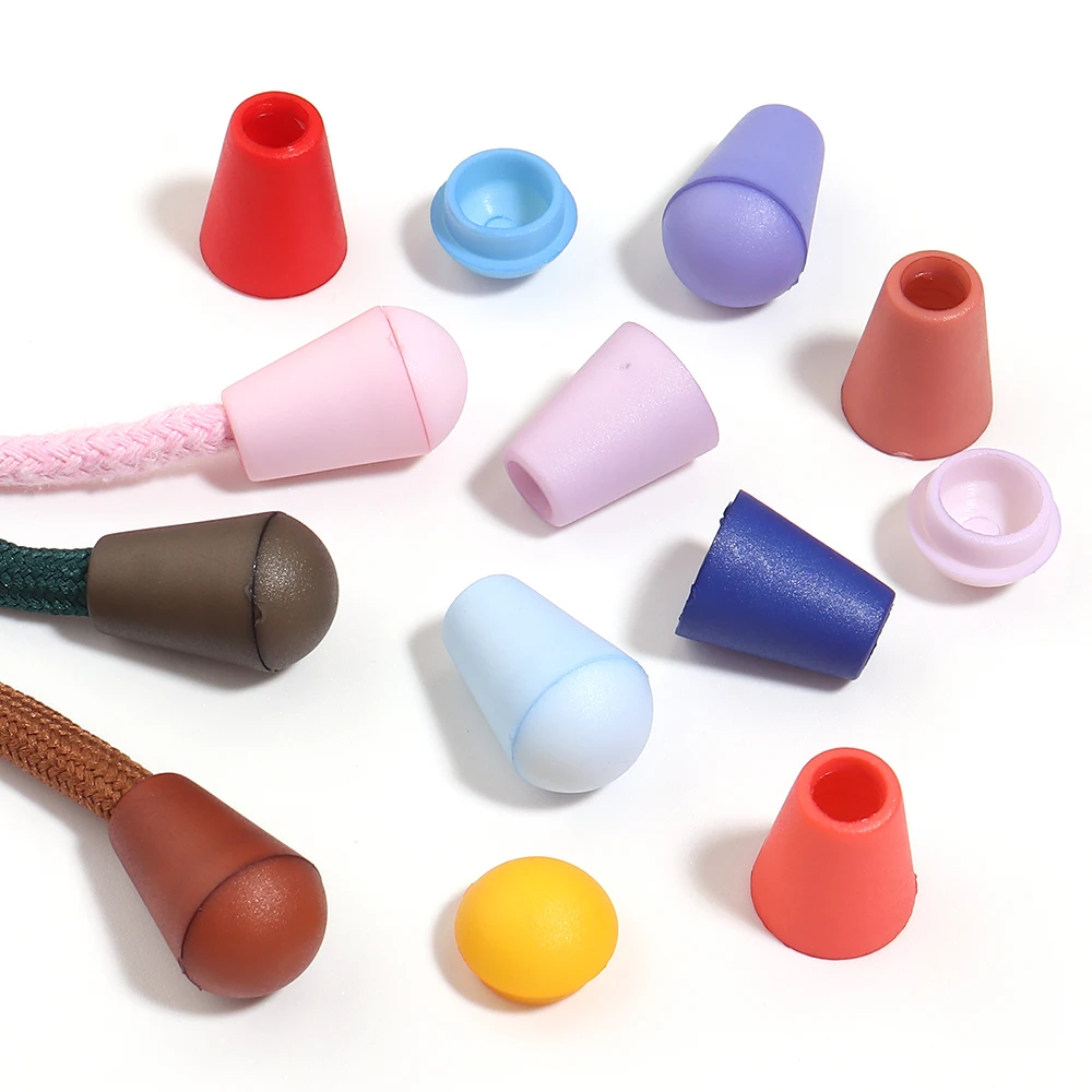 30sets/lot Multicolor ABS Cord End Caps Stopper Drawstring Toggle Tips For Hoodie Pants Backpack Garment Accessories