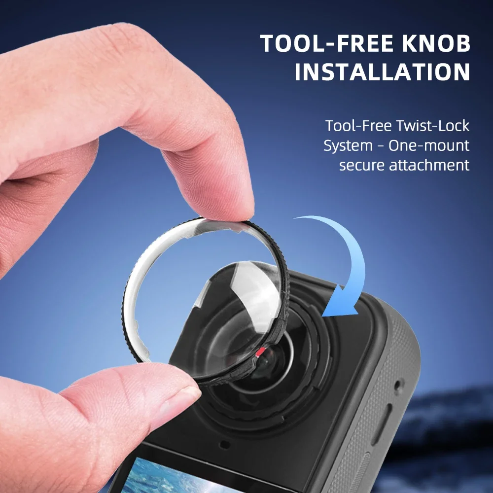 Pelindung Lensa untuk Insta360 X5, Tutup Lensa Anti Gores Kaca Tempered, Penutup Pelindung Kamera Panaromik untuk Aksesori Insta360 X5