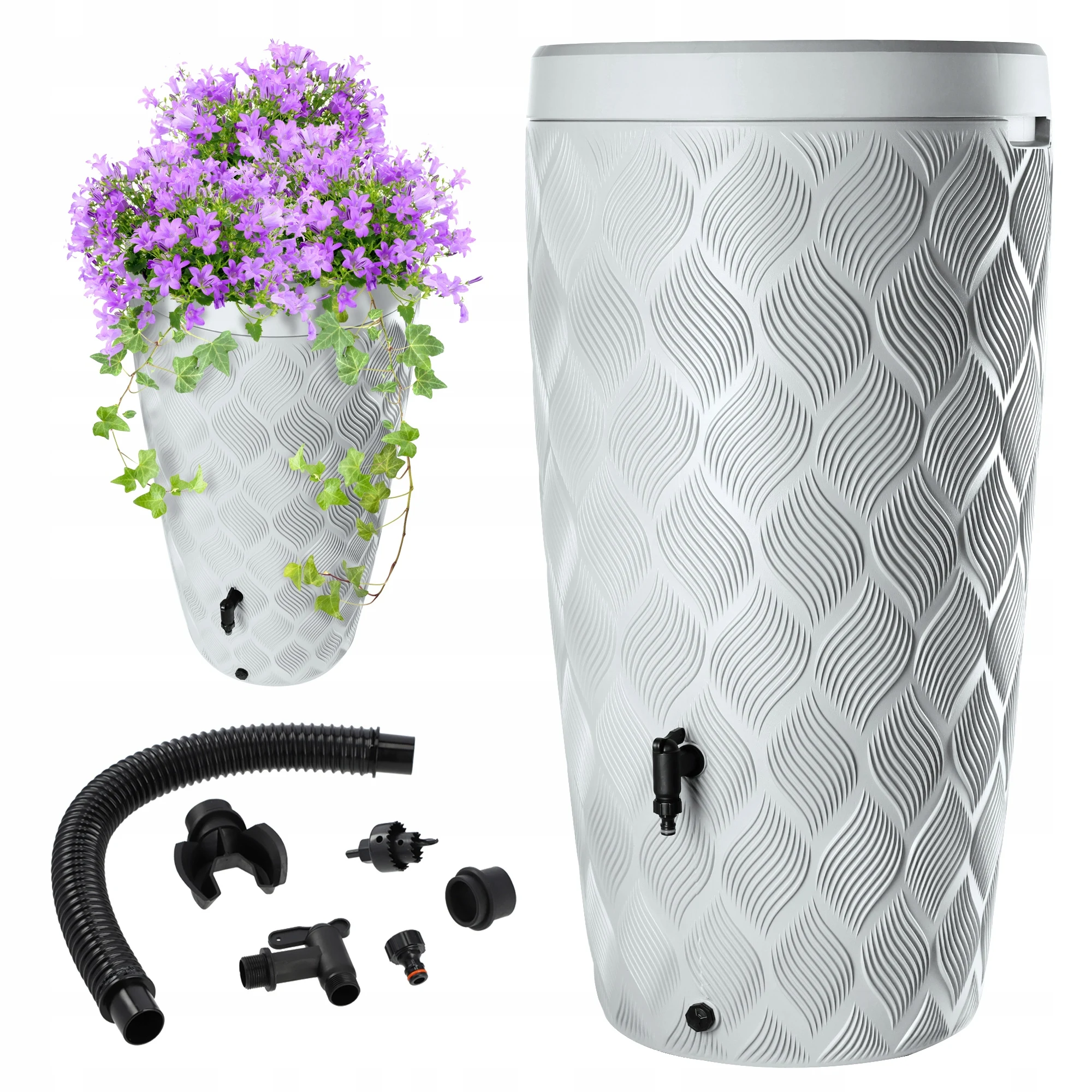 KADAX Regenwatertank Met Pin Pin 240L Crème