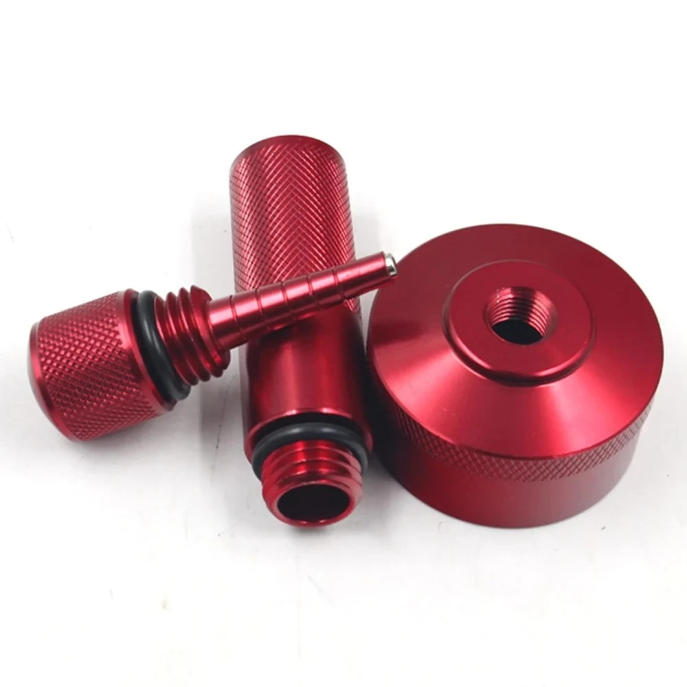 Aluminum Red Extended Run Gas Cap Adapter, Mess Oil Changes Funnel, Magnetic Tip Dipstick Oil Dip Stick for Honda eu2000i eu10i