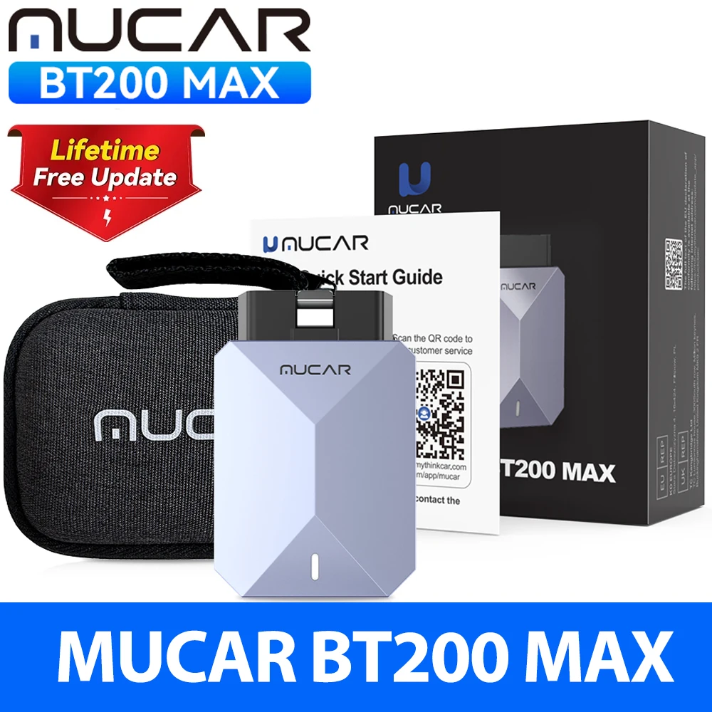 Levenslange gratis updates MUCAR BT200 Max OBD2 Scanner CAN FD Bidirectionele Controle Alle Systeem Diagnose Tool 15 Reset voor Alle Auto's