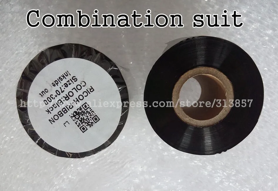 

Address Shipping Label sticker printer Black Wax base Ribbon Combination suit 60mm (2.36 ") To 100mm (3.94") X984ft "(300m)