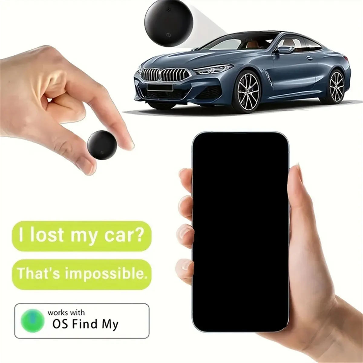 A48U 4PCS Smart Global Locator GPS Tracker Works with IOS Find My APP Anti-Lost Finder Locator for Keys Wallet Car Pet