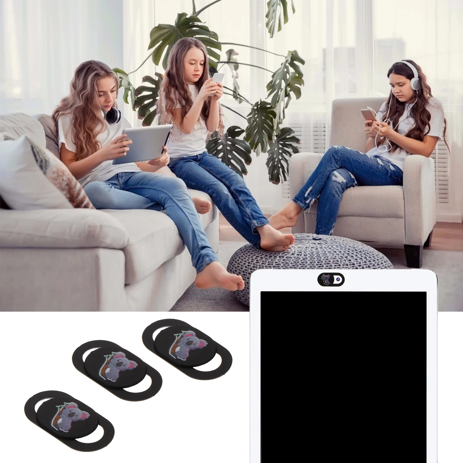

3Pcs Webcam Cover Slide Laptop Privacy Cover Slide for Computer Tablet Phone Privacy Protection Covers