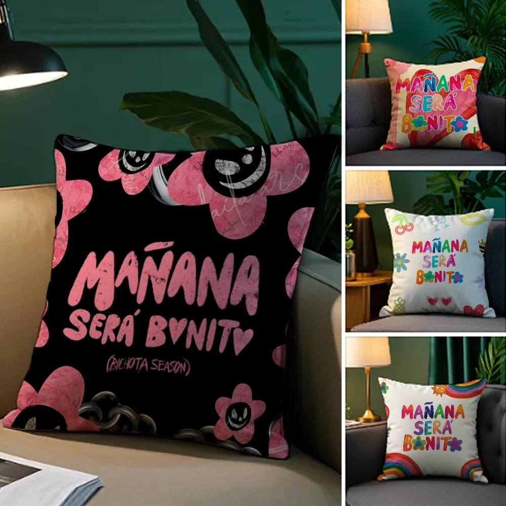 

Karol G M_Manana Sera B_Bonito Pillow Case Plush Fabric Soft Double Sided Print Sofa Cushion Cover Throw Pillow Covers