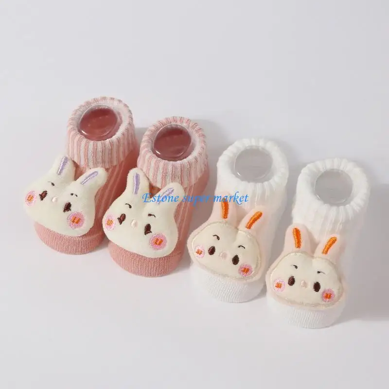 

090B Ankle Socks with Cartoon Doll Socks for Toddlers Newborns 0-3 Year Knitted Socks