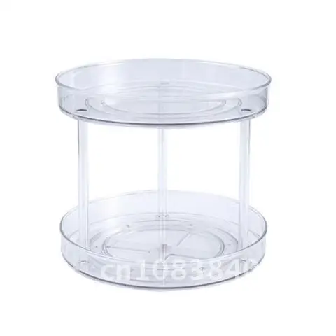 Seasoning Holder Spice Organizer Cosmetic Storage Rack Condiments Home Supplies Storage Rack Turntable Transparent