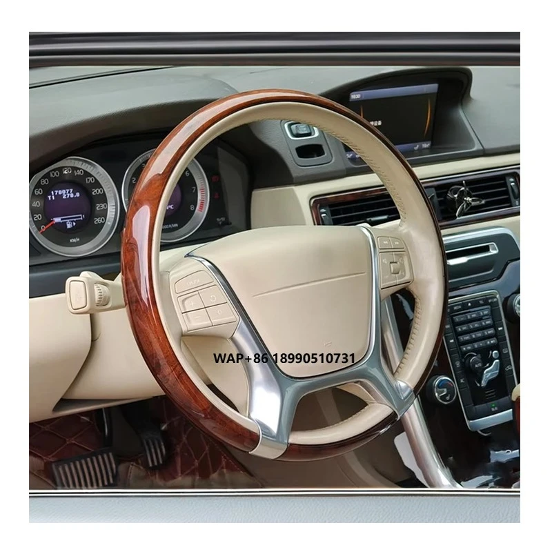 

S80 S60 V70XC70 XC60 XC90 V40 V60 Leather Peach Wood Steering Wheel 31390467 Interior Car Accessory for Models