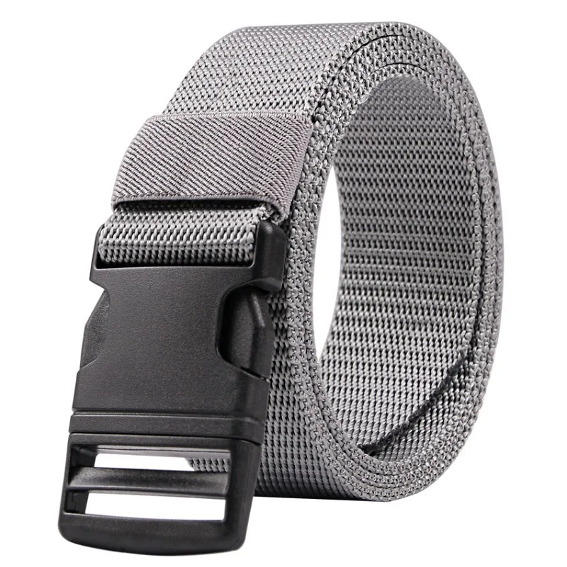 Cinturón táctico de nailon para hombre, Correa multifuncional de lona y plástico con hebilla en la cintura, alta calidad, color marrón, DT043
