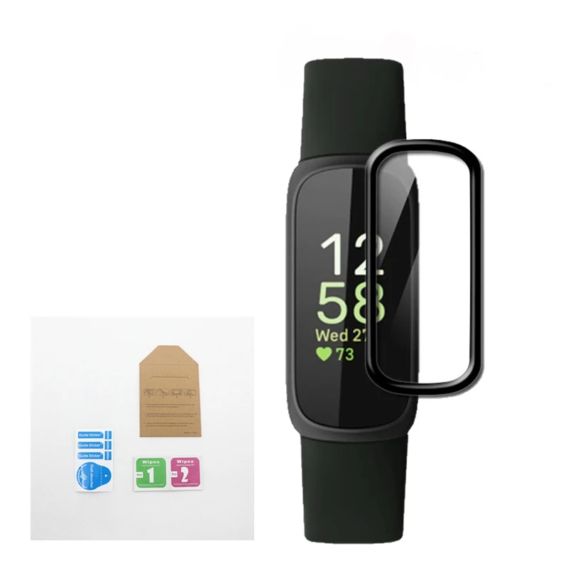 Fitbit Inspire 3 디스플레이용 화면 보호 필름, 풀 커버, 부드러운 3D 곡선 복합 유연한 보호 필름, 가드 부품