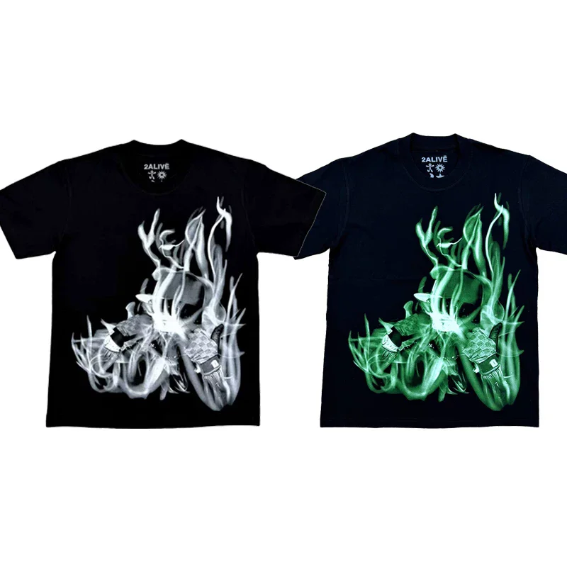 New Men Yeat 2 Alive tour merch Green T Shirts T-Shirt Hip Hop