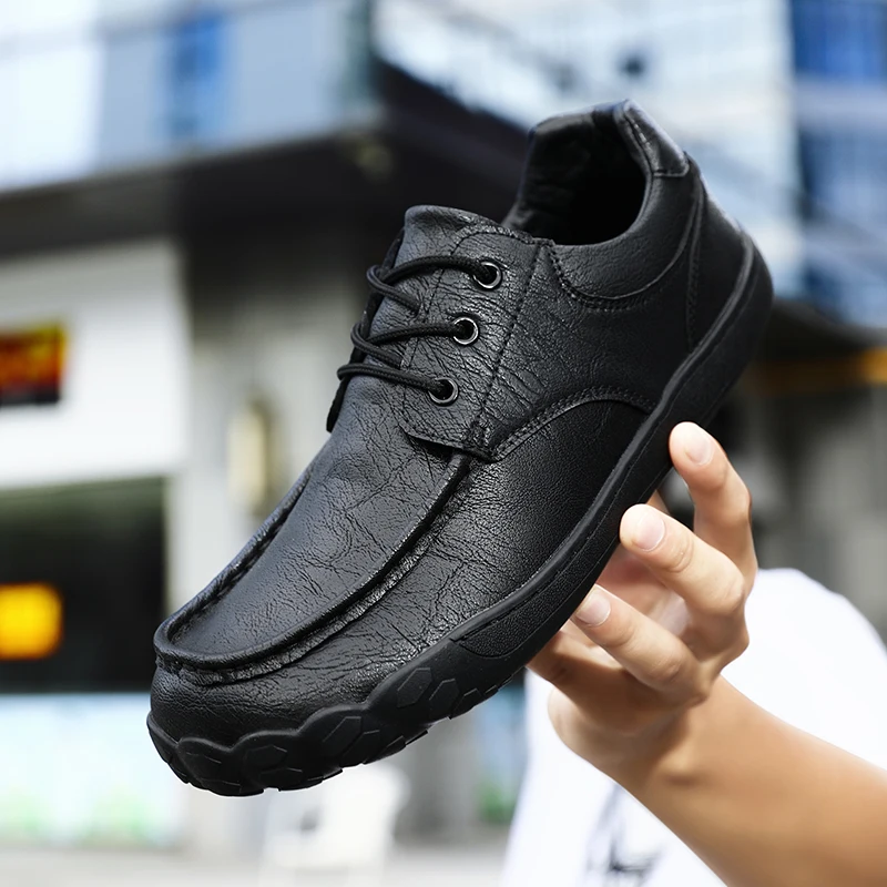 Nuevos zapatos Damyuan para hombre, zapatillas impermeables para caminar, zapatos deportivos de cuero para ocio para hombre, calzado plano antideslizante, tenis