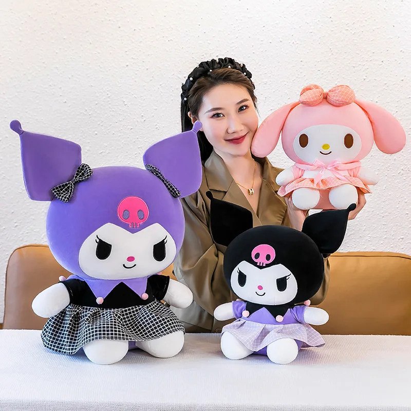 

40cm Plush Kawaii Kuromi My Melody Cinnamoroll Plush Toys Doll Pillow Anime Cartoon Kids Gifts Room Decoration Dolls