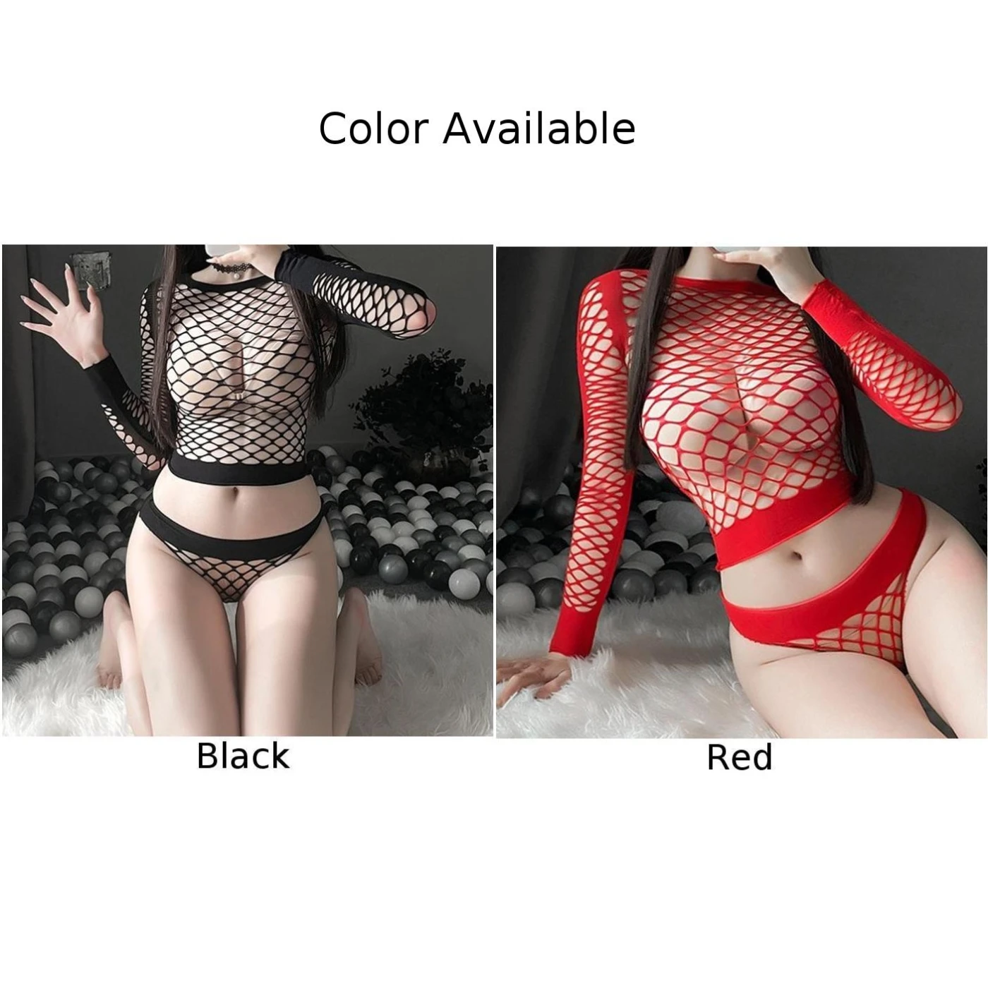 Womens Sexy Lingerie Tight Transparent Hollow Net Bodysuit Erotic Mesh Fishnet Sex Costumes Erotic Underwear Clubwear