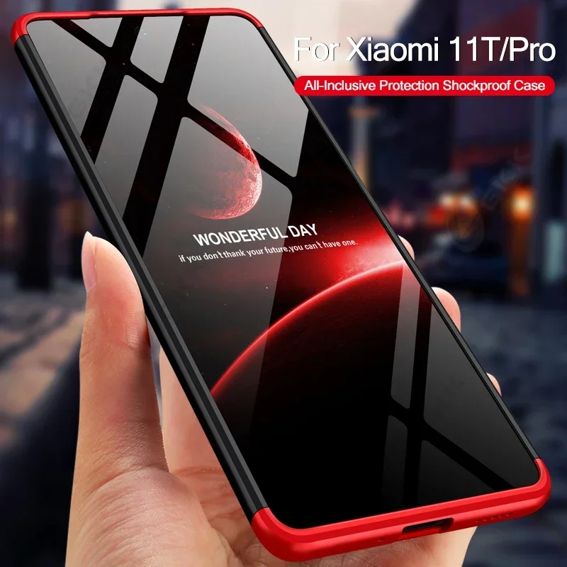 Shockproof Armor Plastic Case For Xiaomi Mi 11T Pro Full Protection 3 in 1 Hard Matte Phone Cover For Xiaomi 11T 10T Pro Case