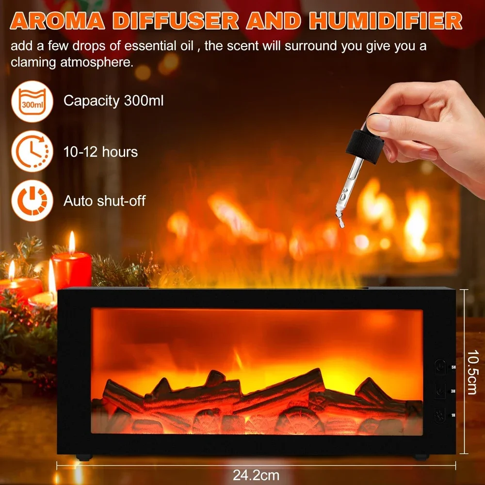 Humidificador de aire ultrasónico y difusor de aceite Operación silenciosa, luz ambiental de 7 colores, aromaterapia para el hogar y la oficina