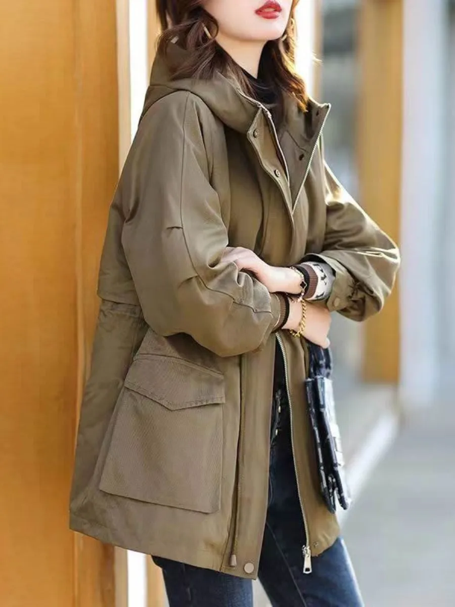 

Thickened Fleece Women's Coat Large Size Outerwear 2026 New Versatile Loose Winter Clothing Two-Piece Set Female Fashion