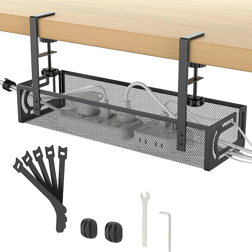 New Portable Management Under Desk, Under Desk Cable Management Tray, Desk Cable Organizer,Cable Management Box,Cord Organizer