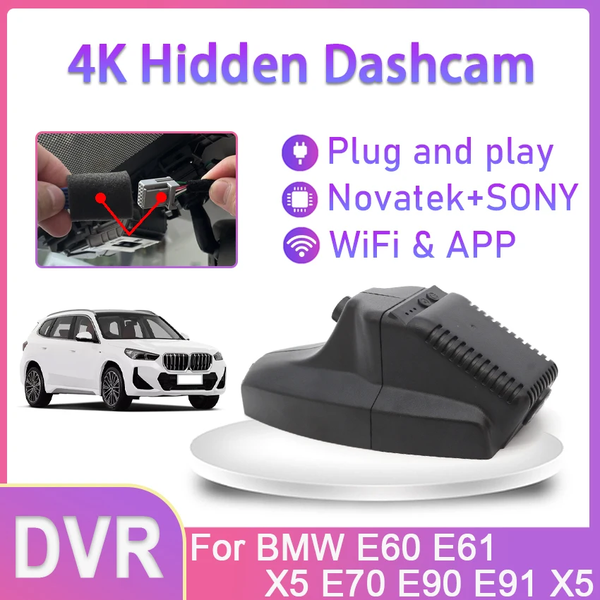 

Plug and Play UHD 2160P Wifi Car DVR Dash Cam Camera Wirless OEM Look For BMW E60 2004 E61 X5 E70 2007 E90 2011 E91 2012 X5 2009