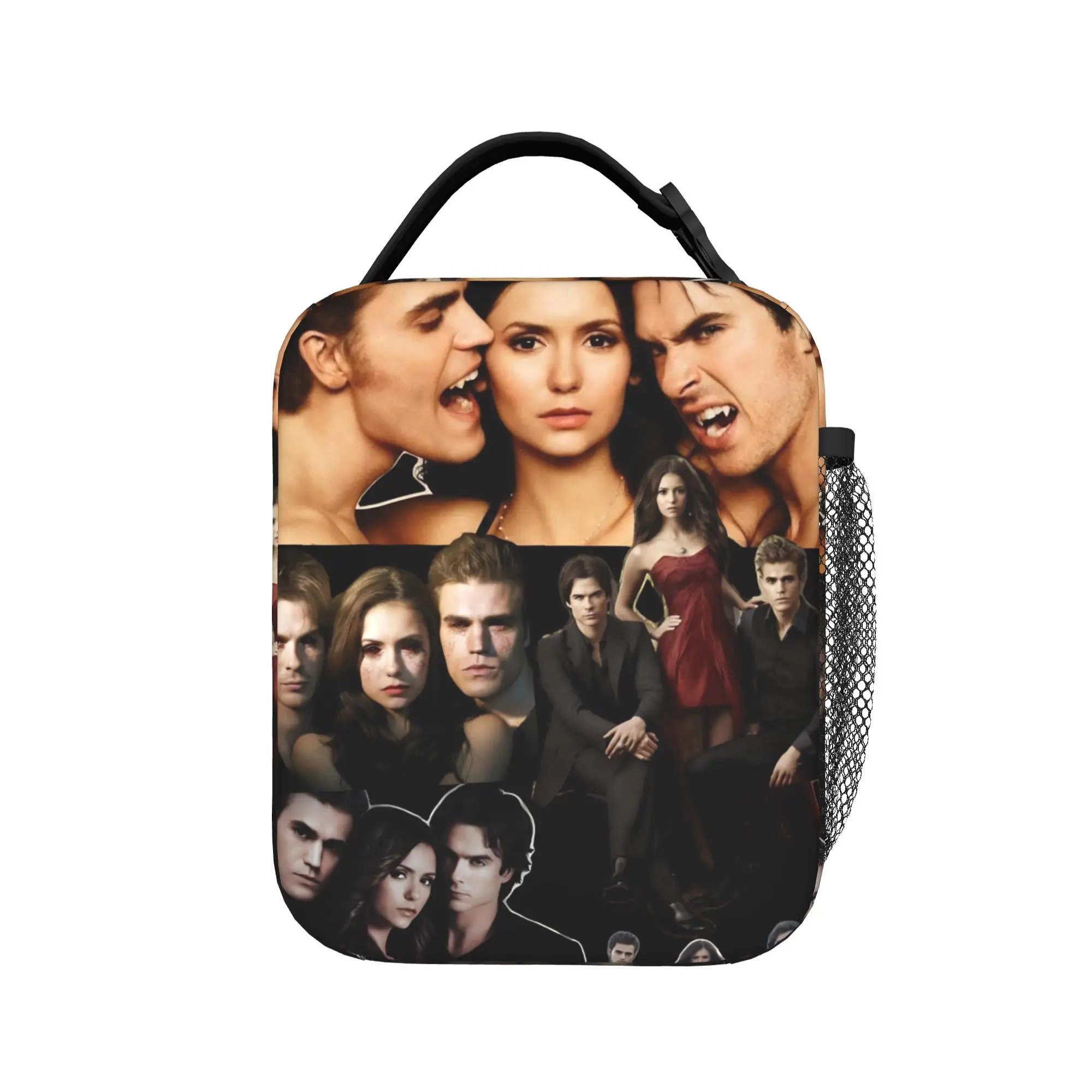 The Vampire Diaries Resuable Movie Lunch Bag For Women  Picnic Print Lunch Box Casual Oxford Thermal Lunch Bags