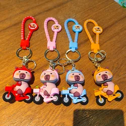 Creative Cute Capybara Keychain Pendant Cartoon Doll Keyring Fashion Car Key chains Backpack Car Decoration Accessories Gifts