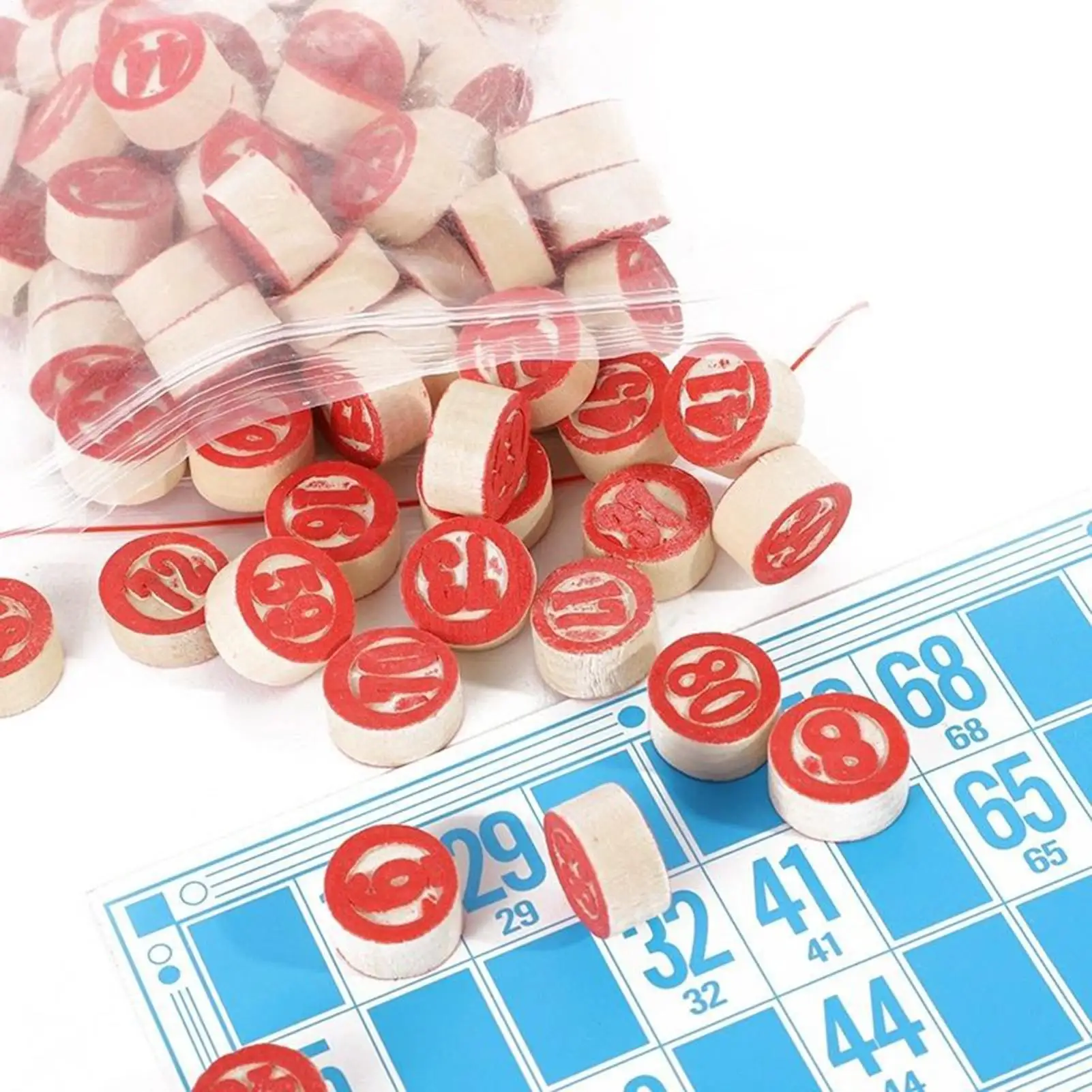 

Bingo Game Set Wooden Funny Educational Toys Large Print Card Match Chess Game For Kids Family Friends Group Play Night Party